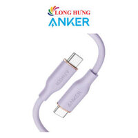 Cáp USB Type-C to USB Type-C Anker PowerLine III Flow 0.9m A85521.8m A8553 - Hàng chính hãng - Tím - 0.9m