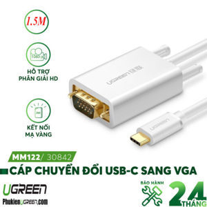 Cáp USB Type-C to VGA Ugreen 30842 - 1,5m