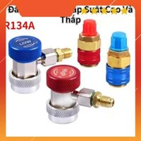 Cặp van nạp ga điều hòa cao áp và hạ áp cho xe hơi Đầu ráp nối nhanh R134A van điều hòa ô tô Nạp gas điều hòa