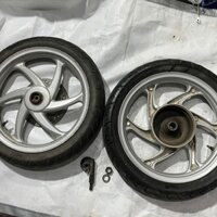 Cặp vành bánh trước + sau đầy đủ cả bộ, hàng cũ zin tháo xe honda vision