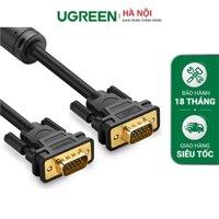 Cáp VGA 15M Ugreen 11634 kết nối máy tính PC Laptop máy chiếu-cáp 2 đầu VGA đực xịn chống nhiễu tốt nhất