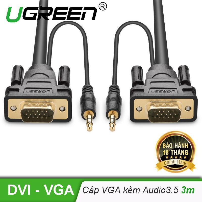 Cáp vga + audio 3 m chính hãng Ugreen 11627