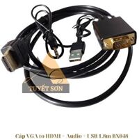 Cáp VGA + Audio + USB to HDMI 1.8m BX048