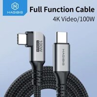 Cáp Video C to C thunderbolt Hagibis USB C to USB C Cable USB 3.2 Gen 2 Type C Cable 10Gbps 4K 60Hz Video 100W Fast Charging for iPhone 16 Macbook Pro iPad