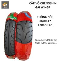 CẶP- VỎ CHENGSHIN 120/70-17 và 90/80-17 gai WINGF( Ex150, Ex155, Winner) Phụ Kiện Phụ Tùng Lốp