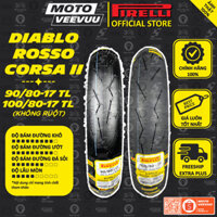 CẶP VỎ LỐP xe máy PIRELLI Diablo Rosso Corsa 2 II 90/80-17 & 100/80-17 Exciter Winner Sonic Raider END