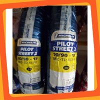 cặp vỏ michelin không ruột 70/90-17 và 80/90-17 pilot street 2 chính hiệu