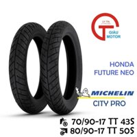 Cặp Vỏ Xe Honda Future Neo Chính Hãng Michelin Size 70/90 - 17 Và 80/90 - 17 Gai City Pro Dùng Ruột