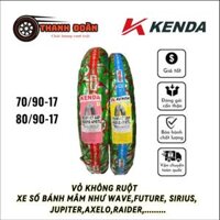 Cặp vỏ xe không ruột 70/90-17+80/90-17 cho xe Wave RSX, Future, Sirius, Jupiter. Chính hãng KENDA
