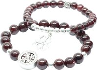 Cặp Vòng Garnet Ngọc Hồng Lựu 6mm Mix Charm Bạc Ngọc Quý Gemstones VT76