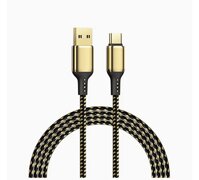 Cáp Wiwu Gold 18K USB To Type-C Cho iPad , AirPod GD-101 Chất Liệu Cao Cấp Lõi Đồng Truyền Tải Dữ Liệu Nhanh - Hàng Chính Hãng - 1.2m