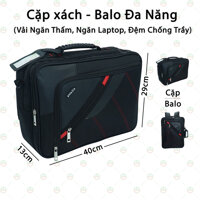 Cặp Xách Công Sở Đa Năng KhoNCC Hàng Chính Hãng Biến Thành Balo - Có Ngăn Laptop Cho Dân Văn Phòng Đẹp Giá Rẻ - KKT-CDN-2148 Đen