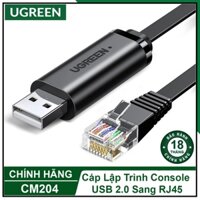 Cáp xây dựng Console USB 2.0 sang RJ45 FTDI UGREEN CM204 Chuẩn 8 pin Chính Hãng