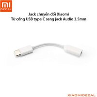 Cáp Xiaomi chuyển từ Type-C Sang Jack tai nghe âm thanh 3.5 Âm thanh trung thực