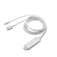 Cáp xuất hình ảnh HDMI cho iPhone 5, 5s, 6, 7, 7Plus, Ipad (Kết nối trực tiếp không cần 3G)- White