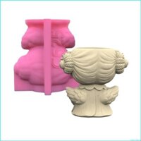 Capi Cầu Nguyện Cô Gái Bút Giá Đỡ Chậu Hoa Khuôn Silicon Nhựa Dính Khuôn DIY mọng Nước