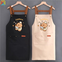 Capibala 2025 Tạp Dề Bỏ Túi Lớn Mới Chống Thấm Nước Và Chống Dầu Nhà Hàng Nhà Bếp Quần Áo Làm Việc