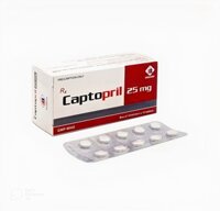 Captopril Domesco 25mg trị tăng huyết áp, suy tim (10 vỉ x 10 viên)
