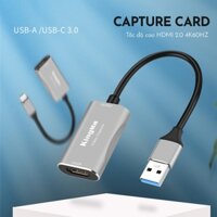 Capture Card Kingma HDMI to Type C, USB 3.0 - Quay Phim, Livestream 4K 60Hz 1080P - BMU023, BMU024