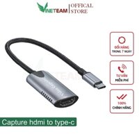 Capture Card livestream hdmi to type-c Vinetteam 4k 60fps 60 Hz cho điện thoại/máy ảnh / PS4/pc