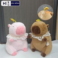 Capybara Chong Chóng Dễ Thương Gấu Bông Capybara Mũ Chong Chóng Chuyển Động Quay Capybara Đầu Hoa Mẫu Mới