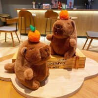 Capybara Dây Đuôi Sang Trọng Đồ Chơi Móc Khóa Cặp Đôi Móc Khóa Món Quà Tốt Nhất | Capybara Wagging Tail Plush Toy Key Rings Couple Keychain Best Gift