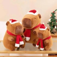 Capybara mới nhất Giáng sinh - Gấu bông Capybara noel quàng khăn - Cuddle Bear - 40cm