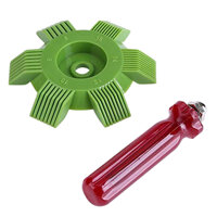 Car Automotive Refrigeration A/C Condenser Radiator Evaporator Fin Straightener Comb Rake Cleaner Tool Green