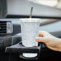 Car-bling Kim Cương Giả Cốc Nhiệt Thép Không Gỉ Cách Nhiệt Tumbler Có Nắp Và Ống Hút Lấp Lánh Kim Cương Giả Chai Nước Quà Tặng Cho Sinh Nhật Ngày Lễ Tình Nhân