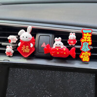 Car Cute Air Outlet Clip Creative Car Air Conditioner Vent Perfume Bunny Car Interior Ornaments Aromatherapy Clip Female Decoration