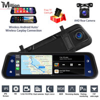 Car Dash Cam HD Máy ghi âm có dây 9,66 Inch / CarPlay / Có bản ghi / Giám sát 24 giờ