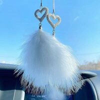 Car Feather Pendant Car Feather Ornament DIY Internet Celebrity Girls Car Interior Cute Feather Car Decoration M4Lo