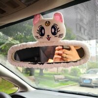 Car Interior Rear View Mirror Cover Cute Creative Rearview Mirror South Korea Personalized Reversing Cartoon Pendant Reversing Decoration Car decorations OniM