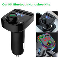 Car Kit Bluetooth Handfree Music Player với Dual USB Fast Charging FM Transmitter Charger