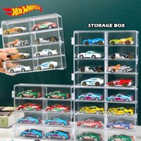 Car Storage Box for Hot Wheels Matchbox Domeka Diecast 1:64 Alloy Model Kids Toys for Boys Transparent Dust-proof Displa