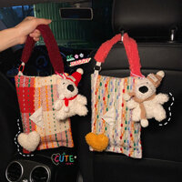 Car Tissue Box 2025 New Creative Cute Doll Paper Extraction Box Car Tissue Hanging Bag Hanging Car Female ErQ5