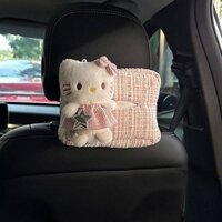Car Tissue Box Paper Extraction Box Cute Kitty Cat Good-looking Girly Heart Car Tissue Bag Car Interior Tissue Bag HAQR
