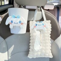 Car Tissue Box Trash Can Two-in-One Car Toilet Paper Box Seat Rear Hanging Paper Bag Cartoon Cinnamoroll Babycinnamoroll rBBy