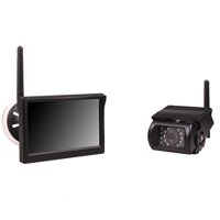 Car Truck Bus Wireless Parking Kit Combo Set DC 12V 24V Rear View Backup IR Night Vision Wide Angle Camera with HD Dash LED Digital Monitor by HitC...