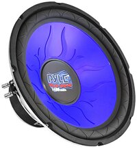Car Vehicle Subwoofer Audio Speaker - 10 Inch Blue Injection Molded Cone, Blue Chrome-Plated Steel Basket, Dual Voice Coil 4 Ohm Impedance, 1000W P...