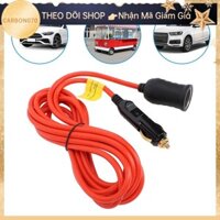 Carbon070 Dây Nối Dài Bật Lửa Thuốc Lá 12V 24V 11.8FT 18AWG 120W 15A Nam Cắm Vào Ổ Cắm Cái Xe Ô Tô DC đầu Cắm Cho Bơm Lốp Tủ Lạnh