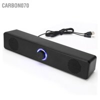 Carbon070 Loa Máy Tính Có Dây USB Để Bàn Soundbar HiFi Âm Thanh Rõ Ràng Núm Chỉnh Lượng Mini Cho Laptop Bảng PS5