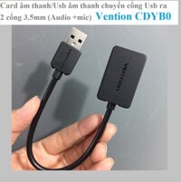 Card âm thanh  usb âm thanh chuyển Usb ra 2 cổng 3.5mm Vention VAB-S13  CDKHB  CDYB0  - Hàng chính hãng - CDYB0