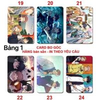 Card bo góc JuJutsu Kaisen 6 ảnh khác nhau Thẻ card anime JuJutsu Kaisen - 6 card bảng 1
