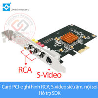Card Capture PCI-E to RCA AV, S-Video, ghi hình máy siêu âm, nội soi y tế hỗ trợ SDK Lianxinhongfu LX725