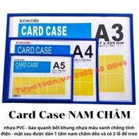 Card Case A3 Frame 297x420mm NAM CHÂM - bìa nhựa cứng đựng tài liệu A3 nam châm có khung                         &nbsp(&nbspnhựa PVC - bao quanh bởi khung nhựa màu xanh chống tĩnh điện - mặt sau được dán 1 tấm nam châm dẻo và có 2 lỗ để treo&nbsp)