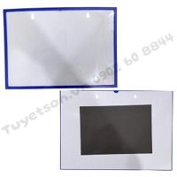 CARD CASE A5 210x148mm NAM CHÂM - bìa nhựa đựng tài liệu A5 nam châm                         &nbsp(&nbspnhựa PVC - bao quanh bởi khung nhựa màu xanh chống tĩnh điện - mặt sau được dán 1 tấm nam châm dẻo và có 2 lỗ để treo&nbsp)