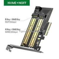 Card chuyển đổi ổ cứng SSD M.2 NVMe+Sata sang PCI-E 3.0 4X Ugreen 70504 cao cấp