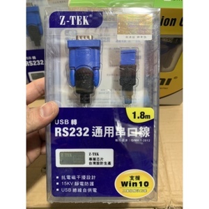 Card chuyển đổi USB to Com RS232 Cable Z-TEK 1.8M