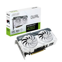 Card đồ họa Asus Dual GeForce RTX 4060 White OC Edition (8GB/ GDDR6/ 128 bit)